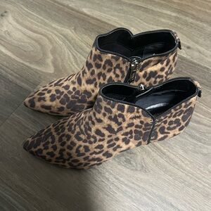Sam Edelman Brown Leopard Ankle Booties